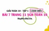 Giải bài 7 trang 11 Toán 10 tập 1 SGK Cánh Diều